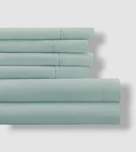 Ienjoy Home 813538020941 Blue Pastel Soft Microfiber 6-piece Sheet Set Queen