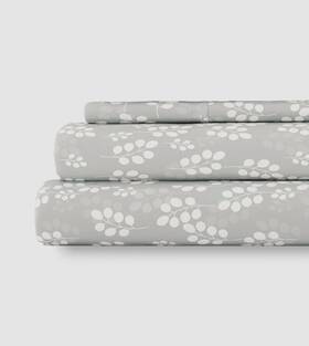 Ienjoy Home 816651022991 Gray Floral Premium Ultra Soft 3-piece Twinft Size Sheet Set