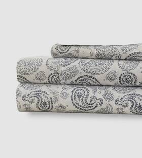 Ienjoy Home 816651027675 Blue Navy Coarse Paisley 3-piece Bed Sheet Set Twin Size