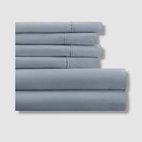 Ienjoy Home 840033382120 Blue Solids In Style 6-pc. Sheet Set Queen