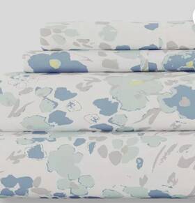Ienjoy Home 840033384643 Blue Light Violets Microfiber 4-piece Bed Sheet Set Queen Size Ienjoy Home 840033384643 Blue Light Violets Microfiber 4-piece Bed Sheet Set Queen Size