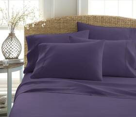 Ieh-6pc-queen-pu Ienjoy Home Vibrant Colors 6-piece Sheet Set Ultra Soft Microfiber Bedding Queen Set- Purple