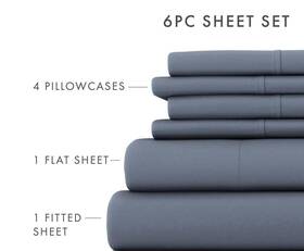 Ih-6pc-q-st Ienjoy Home Solids In Style 6-pc. Sheet Set Queen - Stone Ih-6pc-q-st Ienjoy Home Solids In Style 6-pc. Sheet Set Queen - Stone