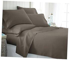 Lm-6pc-4-1 Ienjoy Home 6 Piece Bed Sheet Set California King - Taupe