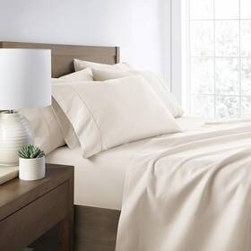 Ss-6pc-queen-ivory Ienjoy Home New Microfiber Queen Sheet Set 6 Piece Ivory Ultra Soft