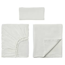 105.213.87 Ikea Dyt G Twin Sheet Set White 100% Linen Flat Fitted Pillowcase 105.213.87-new 105.213.87 Ikea Dyt G Twin Sheet Set White 100% Linen Flat Fitted Pillowcase 105.213.87-new