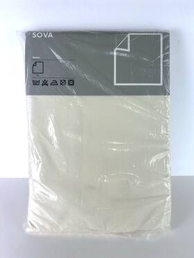 14663 Ikea Sova Queen Flat Sheet Ivory Cream Finished Size 94 Inch X 102 100% Cotton New 14663 Ikea Sova Queen Flat Sheet Ivory Cream Finished Size 94 Inch X 102 100% Cotton New