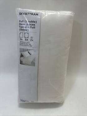 202.783.13 Ikea Skvattram Full Double Deux Places 300 Thread Count Sheet Pillow Case Set