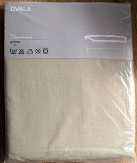 601.500.44 Ikea Dvala Fitted Sheet King Tan Nwt