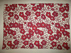 Ikea Tanja Blommig Standard Pillow Case Red Beige Floral