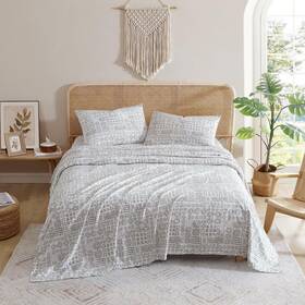 Indigo Ink 735732235849 Queen Size Sheet Set 4-piece Boho Geometric Patterned Bedding Soft And Resi Indigo Ink 735732235849 Queen Size Sheet Set 4-piece Boho Geometric Patterned Bedding Soft And Resi