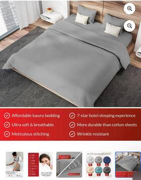 Infinitee Xclusives 787269659209 Grey King Size Sheets Set Of 4 16-inch Deep Pocket S Infinitee Xclusives 787269659209 Grey King Size Sheets Set Of 4 16-inch Deep Pocket S