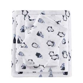 Id20-1759 Intelligent Design Cozy Soft 100% Cotton Flannel Print Animals Stars Cute Warm Ultra Cold