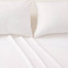 90352523 Isla Jade Full Velvet Plush Solid Sheet Set White -