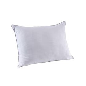 Isotonic 031374543138 Indulgence Synthetic Down Pillow Back Standard/queen White Stripe