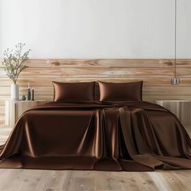 Italian Luxury Collection 49090 100% Mulberry Silk Bedding Set 22 Momme Full Size 4-piece Sheets