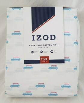Izod 028828613813 3 Pc Surf Car Twin Xl Sheet Set Nip