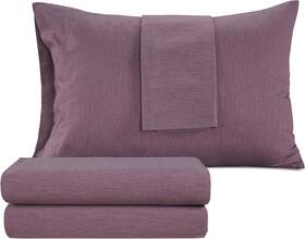 Izod 904424208832 Melange Cotton Blend 4pc Queen Size Bed Sheet Set Deep Pockets Fits Upto