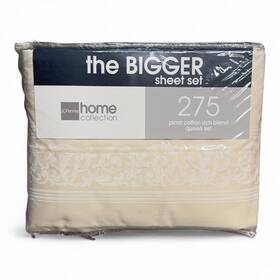 J. C. Penney 028828190826 Jcpenney Home Collection Bigger Sheet Set Queen Xdp Scroll Ivory 275 Tc