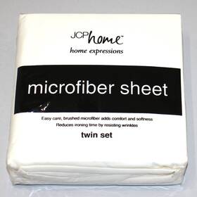 J. C. Penney 806222333090 3 Piece Sheet Set Microfiber Vanilla Flat Fitted Pillowcase Twin Size J. C. Penney 806222333090 3 Piece Sheet Set Microfiber Vanilla Flat Fitted Pillowcase Twin Size