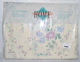 Hld781 J. C. Penney Vintage Jc The Home Collection Floral Full Fitted Sheet