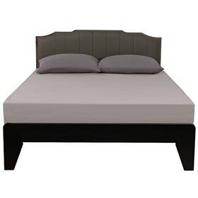 J&d Tech 843798112179 Fitted Sheet 100% Cotton 300 Thread Count Soft Breathable Queen Grey