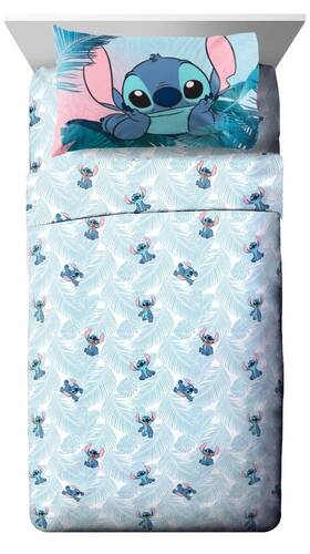 Jay Franco 032281401092 Disney Lilo And Stitch Floral Fun Twin Sheet Set - 3 Piece Super Soft C Jay Franco 032281401092 Disney Lilo And Stitch Floral Fun Twin Sheet Set - 3 Piece Super Soft C