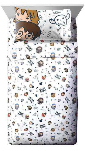 Jay Franco 032281402846 Harry Potter Charms 3 Piece Twin Sheet Set