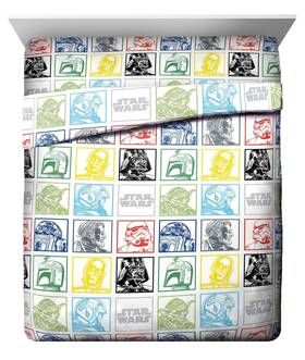 Jay Franco 032281413064 Star Wars Classic Grid Queen Sheet Set - 4 Piece Super Soft And Cozy Kid