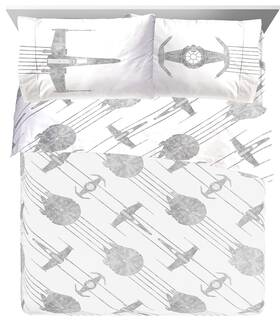 Jay Franco 032281422356 Star Wars Falcon Schematics Queen Size Sheet Set - 4 Piece Super Soft And