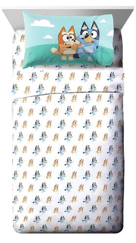 Jay Franco 032281422479 Kids Sheet Set 3 Piece Ultra Soft Bedding With Pillowcase White Bluey Toddler Jay Franco 032281422479 Kids Sheet Set 3 Piece Ultra Soft Bedding With Pillowcase White Bluey Toddler