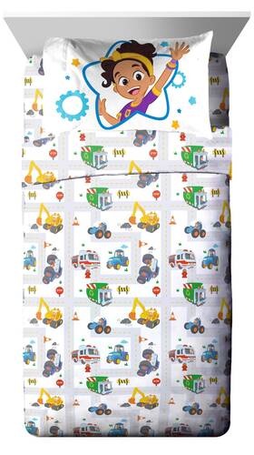 Jay Franco 032281425715 Sheet Cartoon Set With Fitted Flat Sheets And Pillow Cover - Ultra-soft Bedd Inch