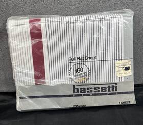 8312-1 Jcpenney Vintage 70s Jcpenneybassetti Stripe Double Full Sheet Flat Navy Burgundy Nos 8312-1 Jcpenney Vintage 70s Jcpenneybassetti Stripe Double Full Sheet Flat Navy Burgundy Nos