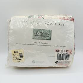 Jcpenney Home Collection 518798472010 Vintage Victoria Queen Sheet Set Floral Percale Supreme