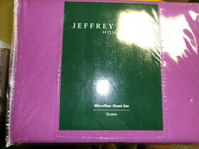 Jeffery Banks Home 655385599337 New Queen Size Sheet Set Solid Deep Pink