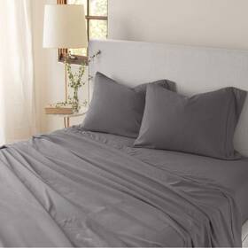 Jennifer Adams 817836017832 Eternal Sheet Set - Microfiber Luxury Graphite Queen