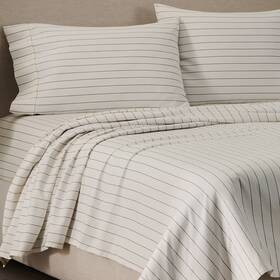 94686772 Jeremiah Brent Home California King Cotton Sateen Sheet Set Chalk Raisin Striped 94686772 Jeremiah Brent Home California King Cotton Sateen Sheet Set Chalk Raisin Striped