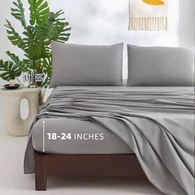 Jessrydo 769083122381 100% Cotton Sheets King Size Deep Pocket Fits 18 Inch -24 Mattress Luxury
