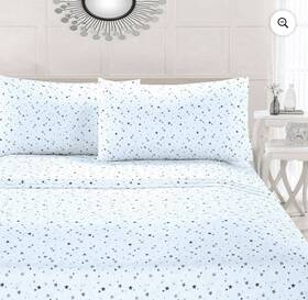 Yz8901321522-17 Jiangyin Hongliu Bedsheet Co. Ltd Your Zone Sheet Set Twin/twin Xl Soft Microfiber Blue And Gray Stars New