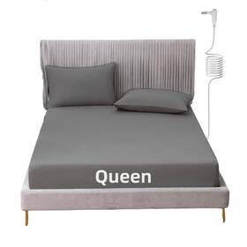 Jiumiwa Gray-153 203 30 For Earthing Queen Size Grounding Fitted Bed Sheets With 15ft Grounidng Cord Jiumiwa Gray-153 203 30 For Earthing Queen Size Grounding Fitted Bed Sheets With 15ft Grounidng Cord