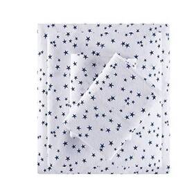 Id20-1538 Jla Home Inc Cozy Soft 100% Cotton Flannel Print Animals Stars Cute Warm Full Blue
