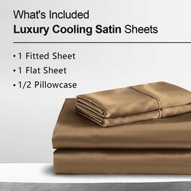 X301wxjoc7 Jooki California King Size Satin Sheets Deep Pocket Super Soft Cooling Ca