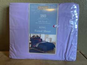 Jubilee 026598638043 King Fitted Sheet 180 Thread Count Soft Percale Purple Sealed Lavender Jubilee 026598638043 King Fitted Sheet 180 Thread Count Soft Percale Purple Sealed Lavender