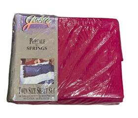 Jubilee 026598853194 Percale By Springs Twin Sheet Set Ruby Jubilee 026598853194 Percale By Springs Twin Sheet Set Ruby