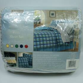 2294203 Jubilee Full Sheet Set Nos Brad Stripe No Iron Percale 180 Thread Made Usa