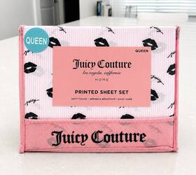 Rn110806 Juicy Couture Queen Sheet Set 100% Polyester Lip Print Pink Black White Rn110806 Juicy Couture Queen Sheet Set 100% Polyester Lip Print Pink Black White