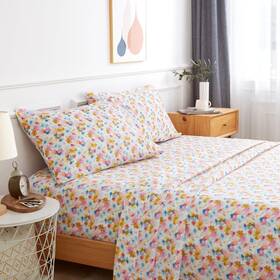 Kacemoo 774829206638 King Size Sheets 4 Piece Floral Printed Brushed 17 Inch Deep Pocket Kacemoo 774829206638 King Size Sheets 4 Piece Floral Printed Brushed 17 Inch Deep Pocket