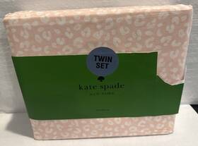052326 Kate Spade Cotton Twin Sheet Set Light Pink Cheetah-animal Print Dorm Nwt 052326 Kate Spade Cotton Twin Sheet Set Light Pink Cheetah-animal Print Dorm Nwt