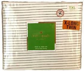 Kate Spade New York 046249587070 Skinny Stripe Twin Xl 3 Pc Sheet Set Navy Blue Extra Long
