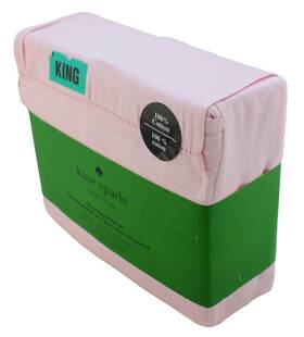 Kate Spade New York 198099155364 King Size Light Pink 100% Cotton 4 Pc Sheet Set Fits 17 Inch Mattress Kate Spade New York 198099155364 King Size Light Pink 100% Cotton 4 Pc Sheet Set Fits 17 Inch Mattress